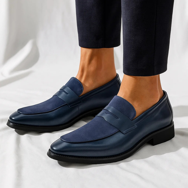 Callen – Zweifarbige Penny-Loafer Als Slipper
