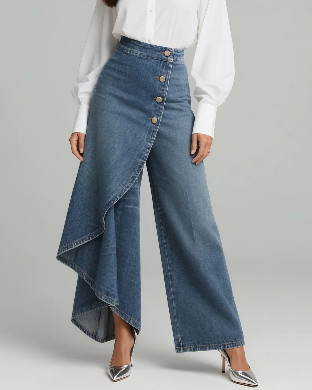 Uthpala - Jeans Mit Wickelver Schluss