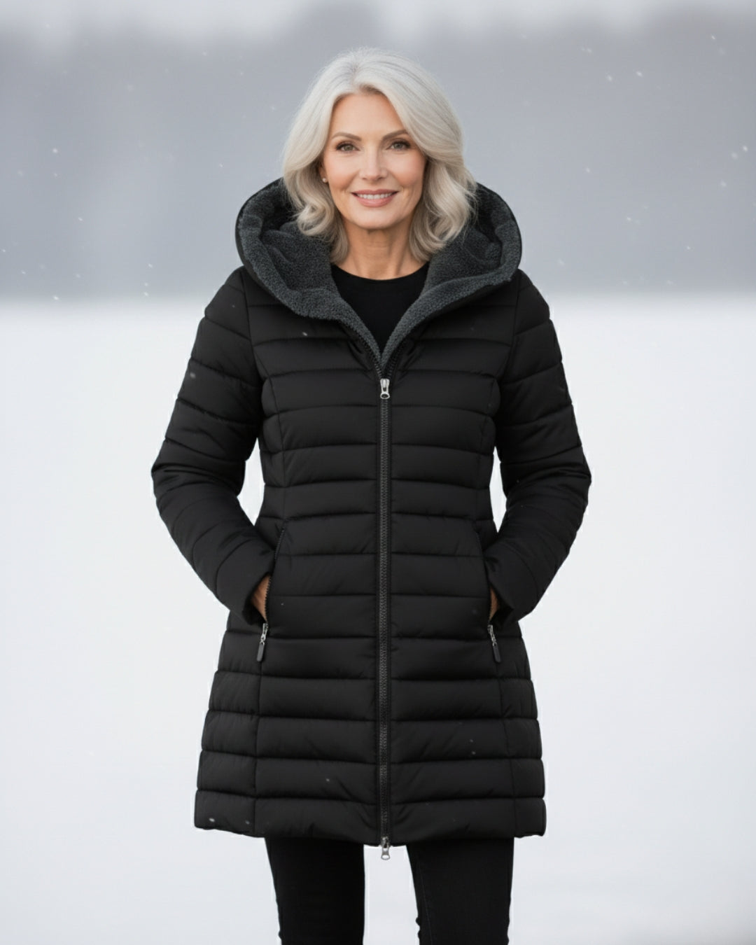 Oksiana – Fleece Gefütterter Puffer Mantel