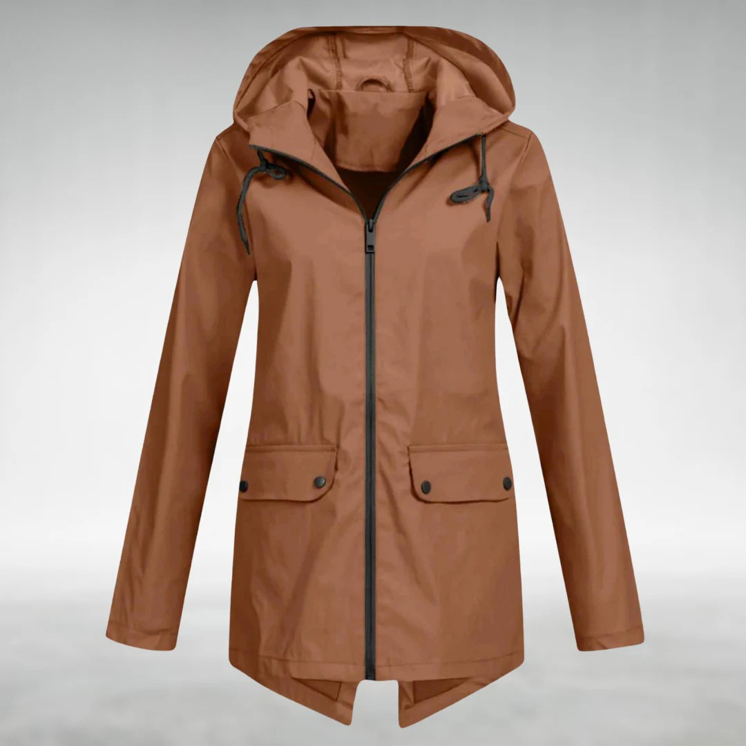Jalena – Wasserdichte Kapuzen Jacke Mit Taschen