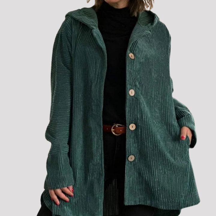 Daleny – Kapuzenjacke Aus Samt Mit Knöpfen