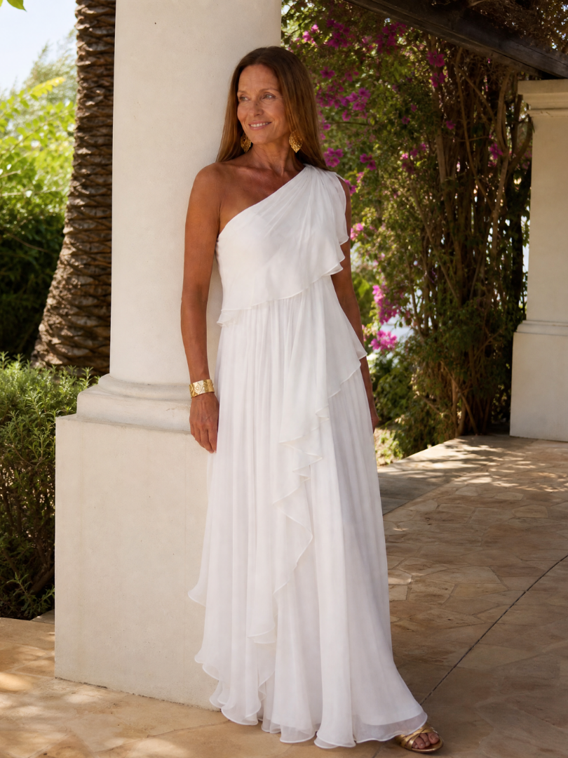 Seyma -Maxikleid mit Rüschen