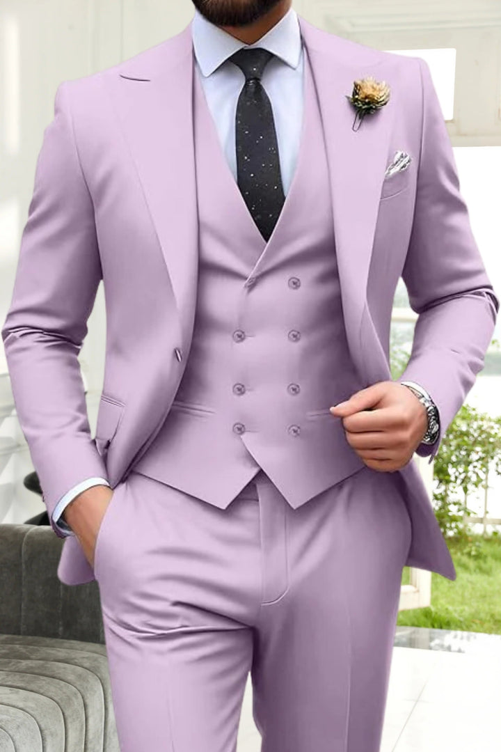 Gremist - Spitze Revers Slim Fit 3-Teilige Anzüge