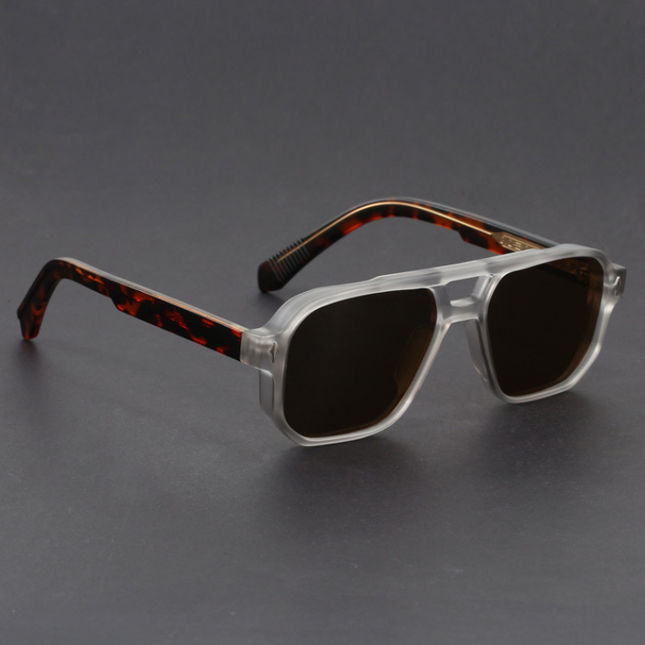 Kieran – Sonnenbrille mit Zweifarbigem Rahmen und eckiger Form