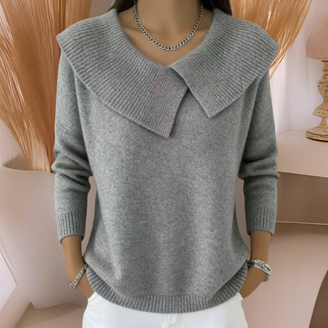 Yamina - Gemütlicher Pullover Mit Kragen