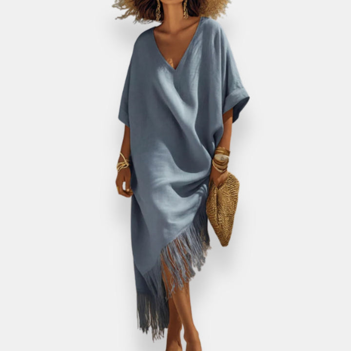 Taciana – Kaftan Kleid Mit Fransen