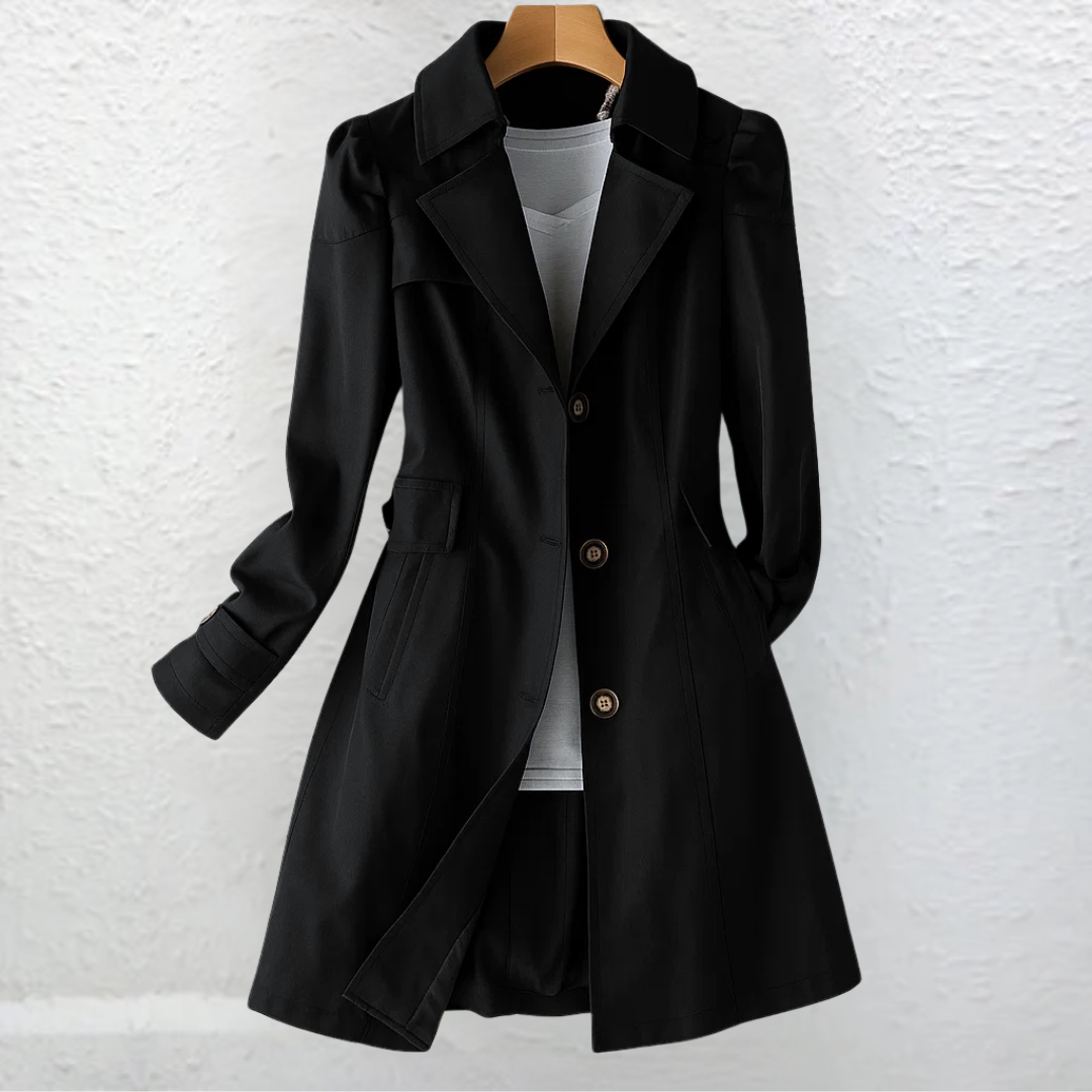 Ellice - Langärmeliger Trenchcoat Mit Knöpfen