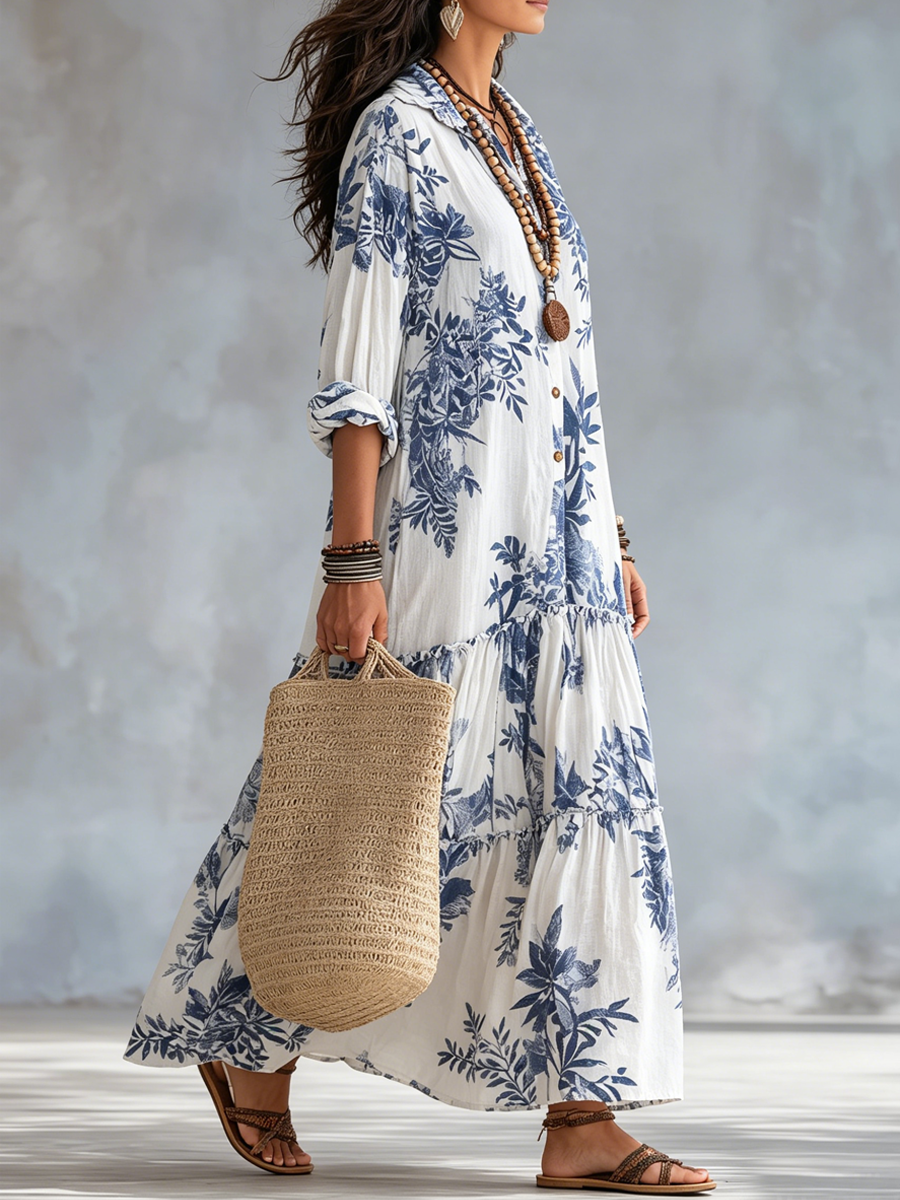 Shiza – Bauchbedeckendes Kleid Mit Knöpfen