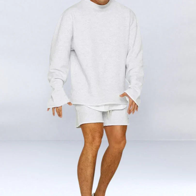 Leszek – Stilvolle Langarm Pulloverhemden Mit kurze Hose