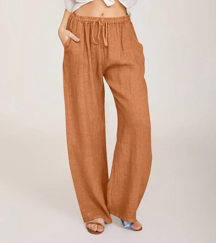 Maialen – Leinenhose Mit Weitem Bein Für Den Sommer
