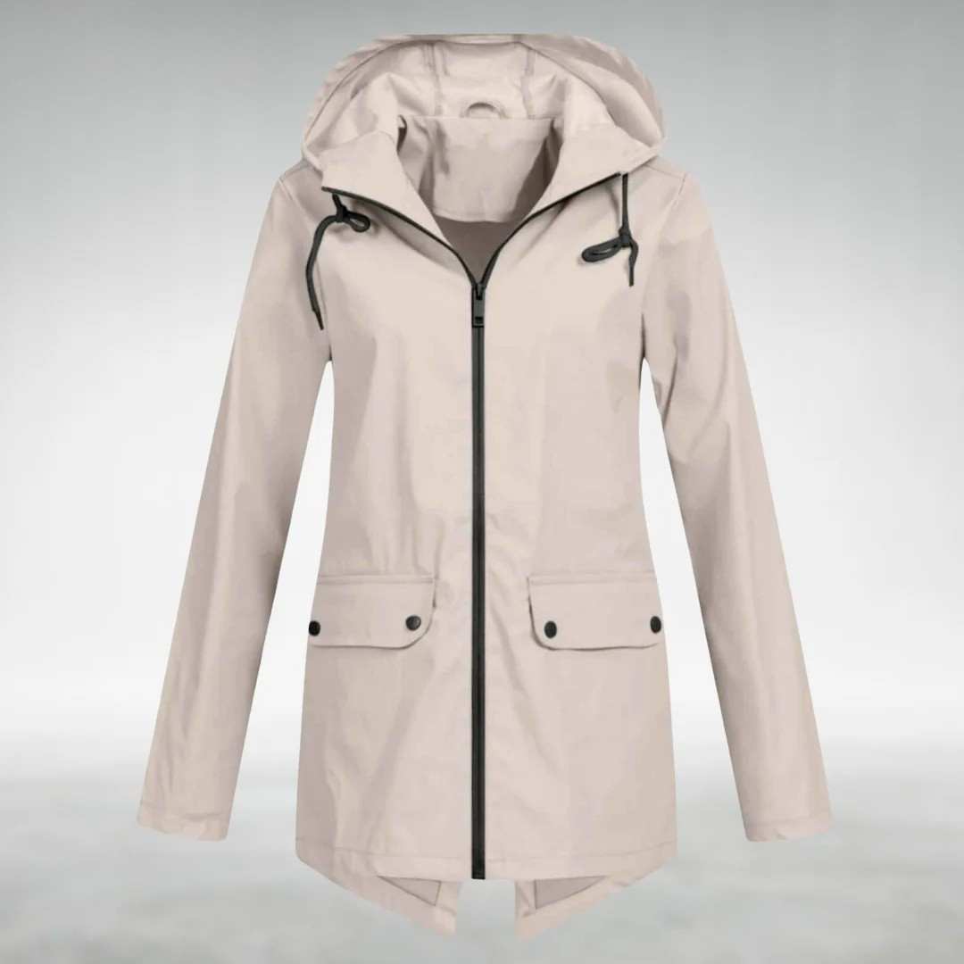 Jalena – Wasserdichte Kapuzen Jacke Mit Taschen