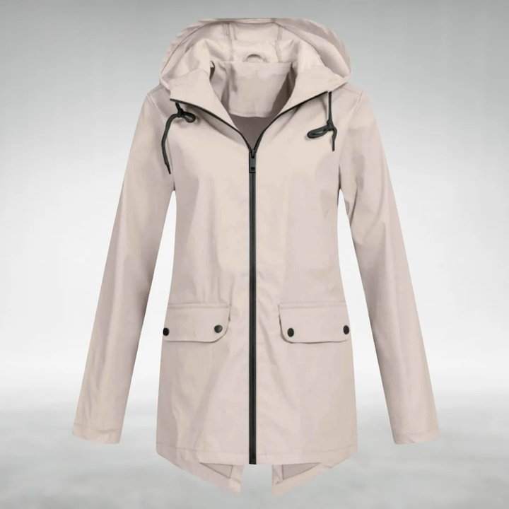Jalena – Wasserdichte Kapuzen Jacke Mit Taschen
