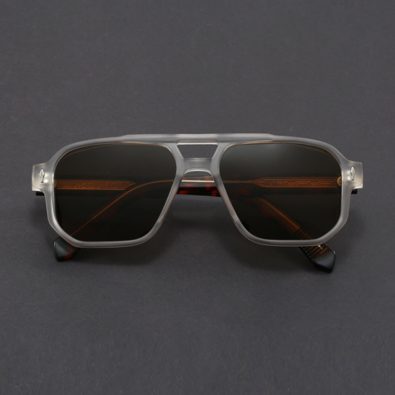 Kieran – Sonnenbrille mit Zweifarbigem Rahmen und eckiger Form