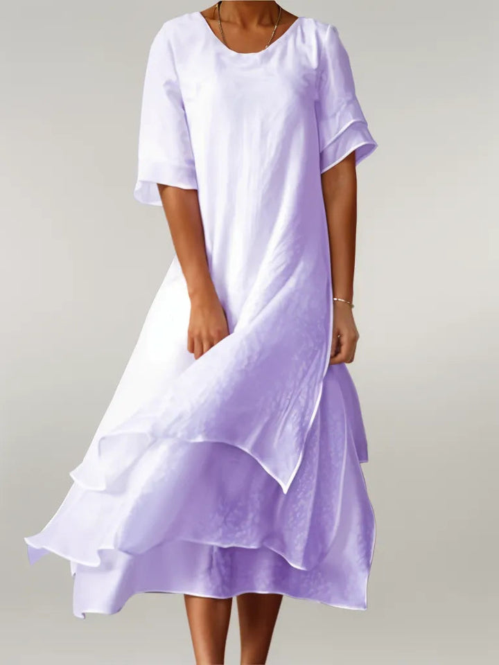 Tabatha - Langes Elegantes Baumwollkleid