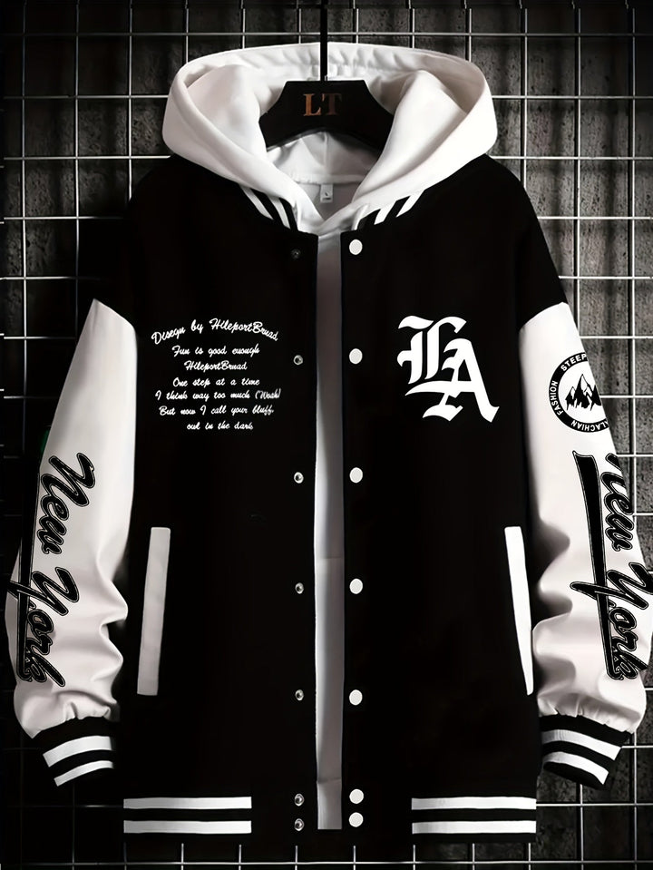 Steinke – Baseballjacke Mit Knopfleiste Vorne