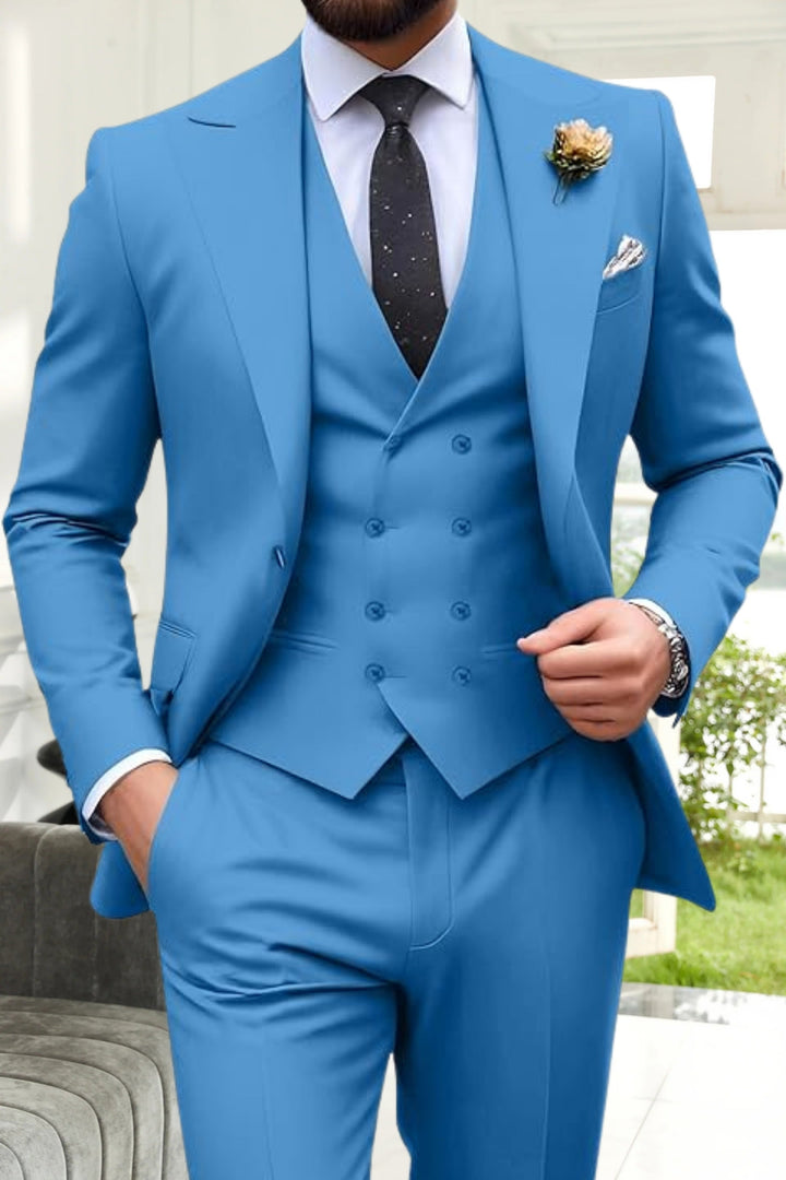 Gremist - Spitze Revers Slim Fit 3-Teilige Anzüge