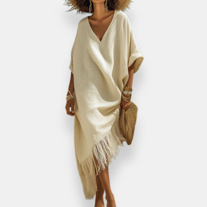 Taciana – Kaftan Kleid Mit Fransen