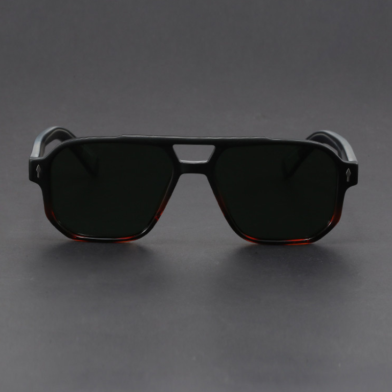 Kieran – Sonnenbrille mit Zweifarbigem Rahmen und eckiger Form