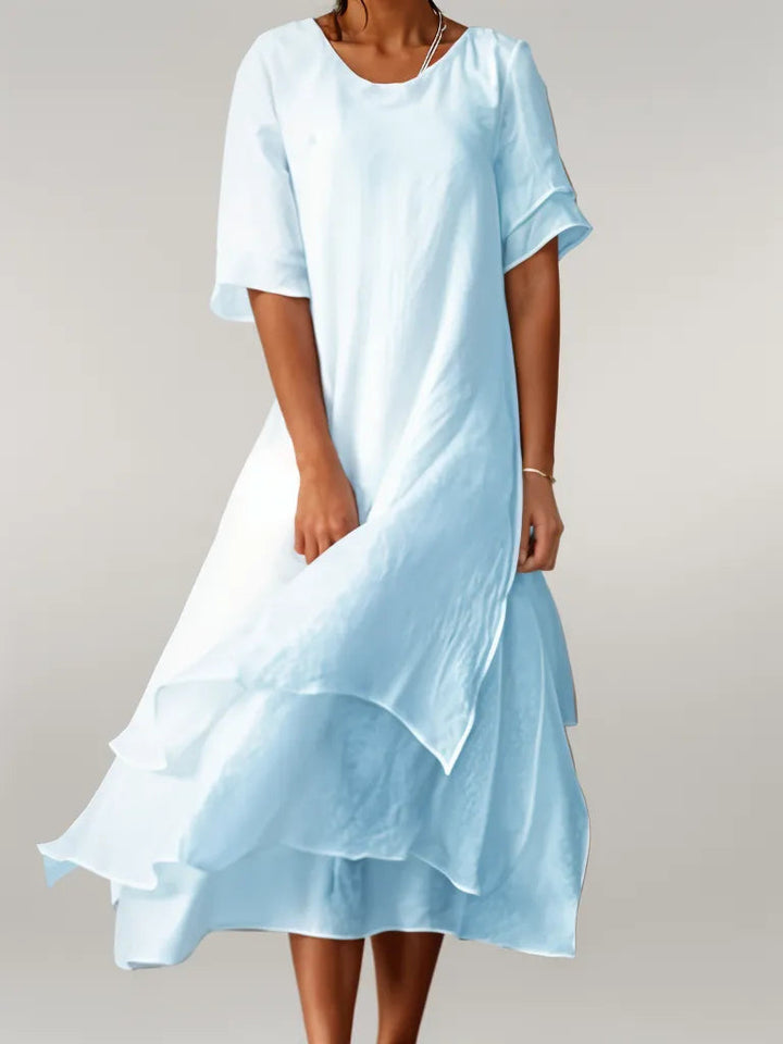 Tabatha - Langes Elegantes Baumwollkleid