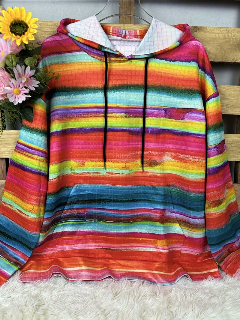 Leoiza – Kapuzenpullover MIT Regenbogenmuster