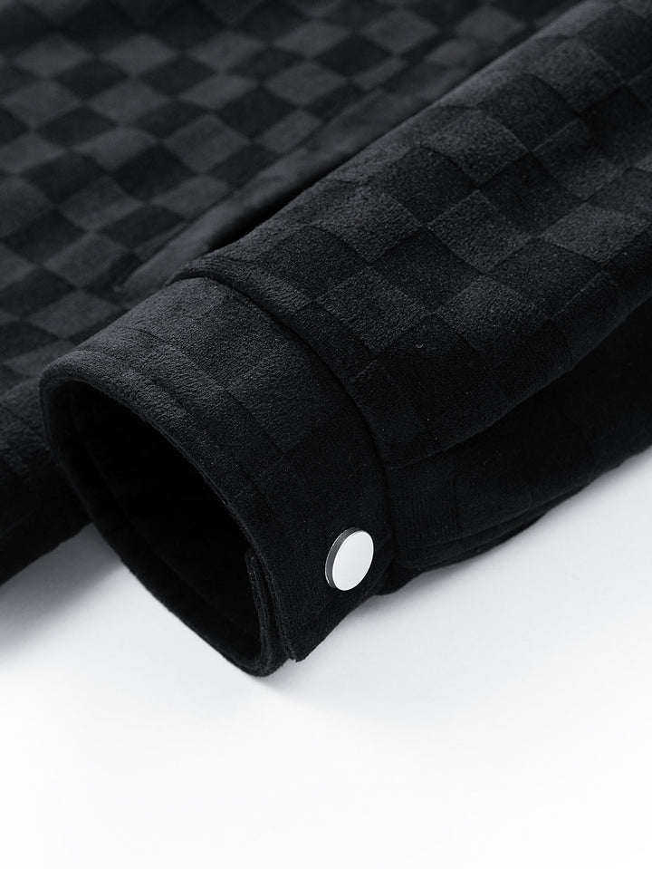 Leander – Jacke Mit Karomuster Aus Kunstwildleder Mit Taschen