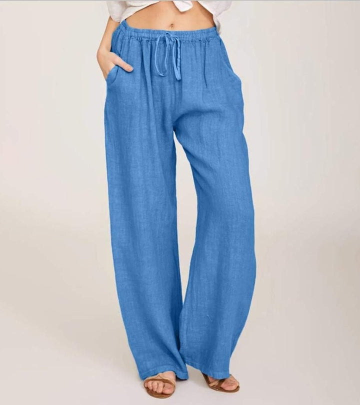 Maialen – Leinenhose Mit Weitem Bein Für Den Sommer