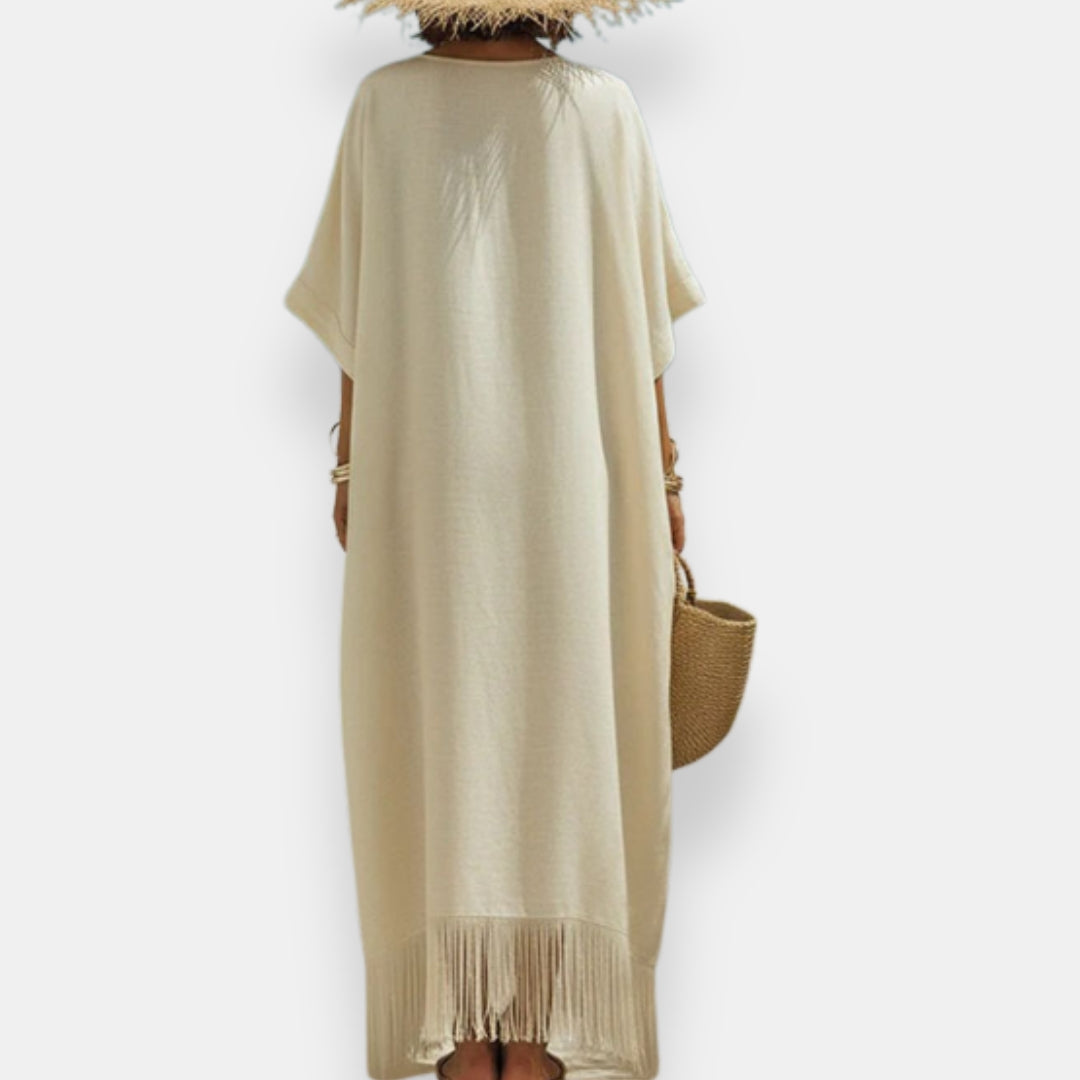 Taciana – Kaftan Kleid Mit Fransen
