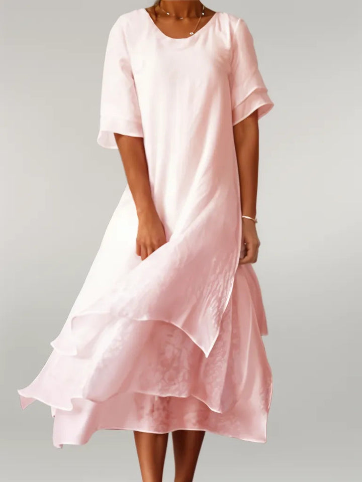 Tabatha - Langes Elegantes Baumwollkleid