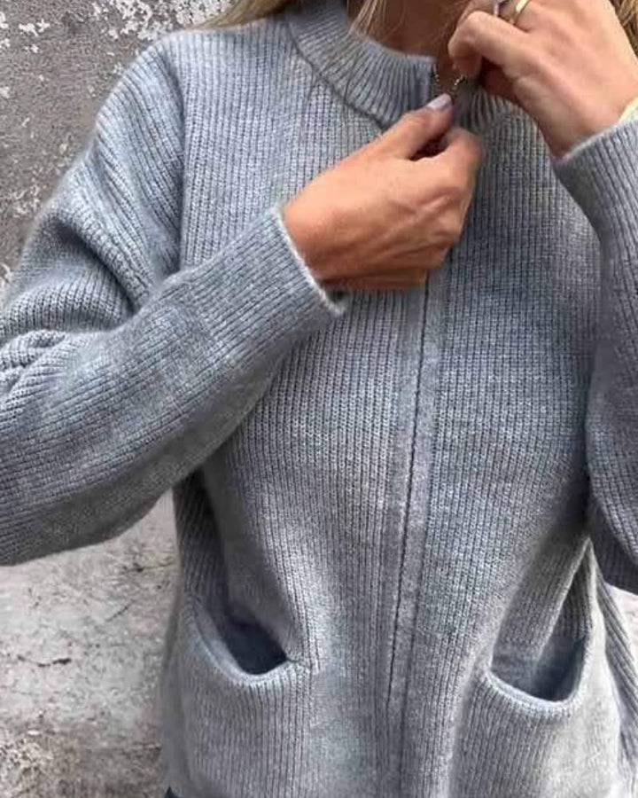 Marsha – Herbst Strickjacke Mit Reißverschluss