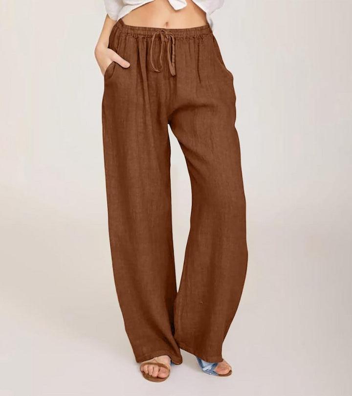 Maialen – Leinenhose Mit Weitem Bein Für Den Sommer