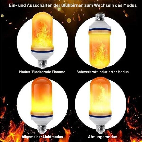 Serenflame™ - LED-Flammen-Glühbirne mit Schwerkraftsensor-Effekt