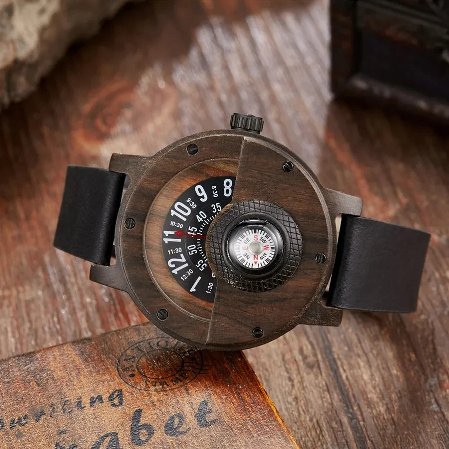 Stellan – Holzuhren mit Lederarmband