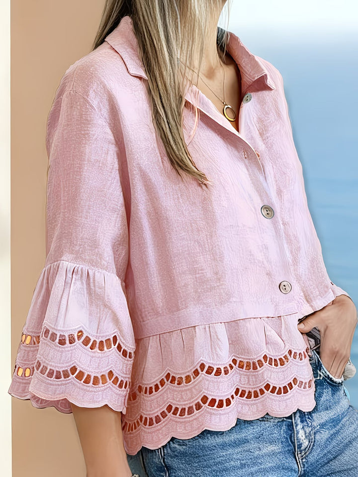 Solenn – Elegante Bluse mit Knopfleiste