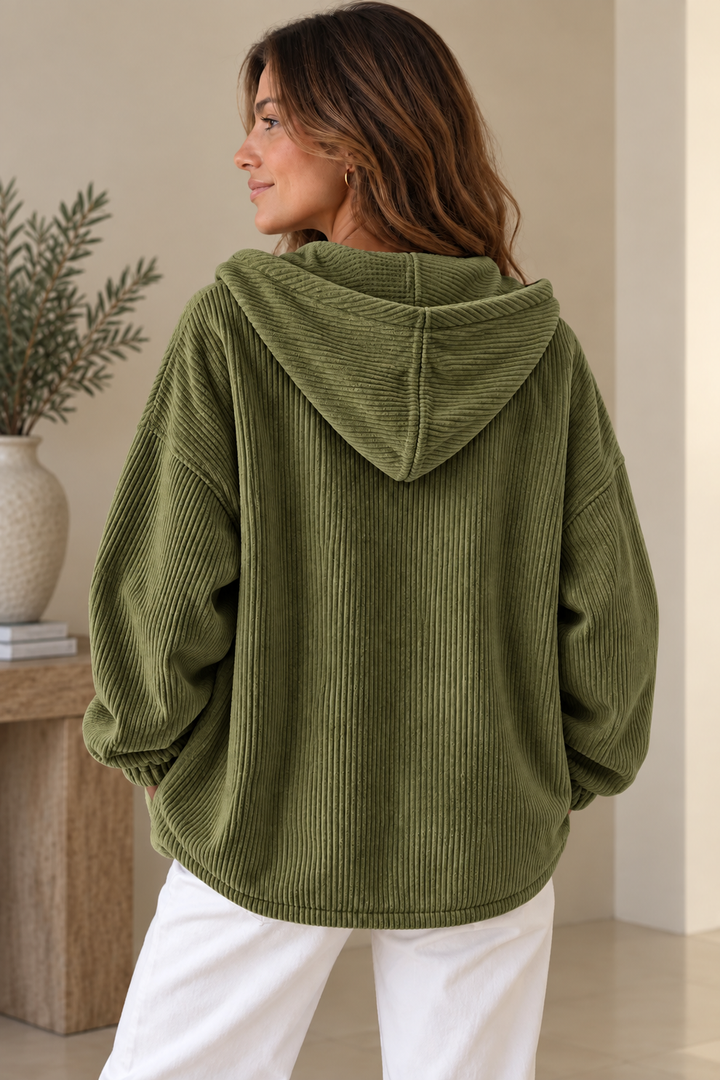 Nalina – Übergröße-Kapuzen Jacke Aus Cord