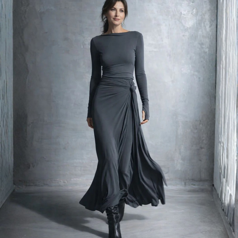 Joeena – Maxikleid Mit Seitlichem Knoten