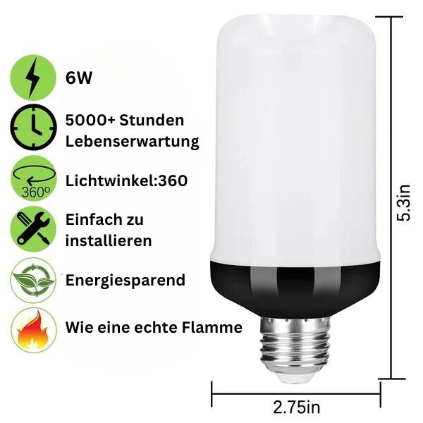 Serenflame™ - LED-Flammen-Glühbirne mit Schwerkraftsensor-Effekt