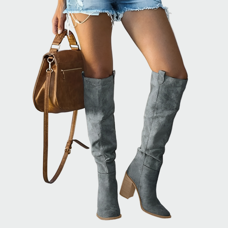 Giada - Elegante Kniehohe Lederstiefel