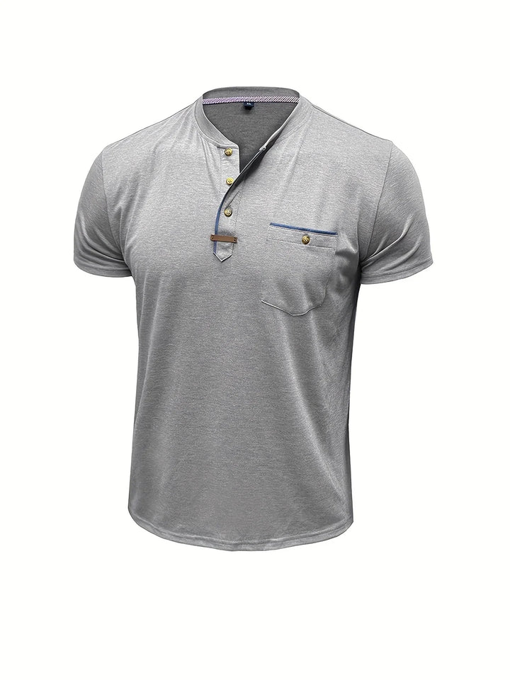 Saxon – Elegant Rundhalsausschnitt T Hemd Mit Tasche