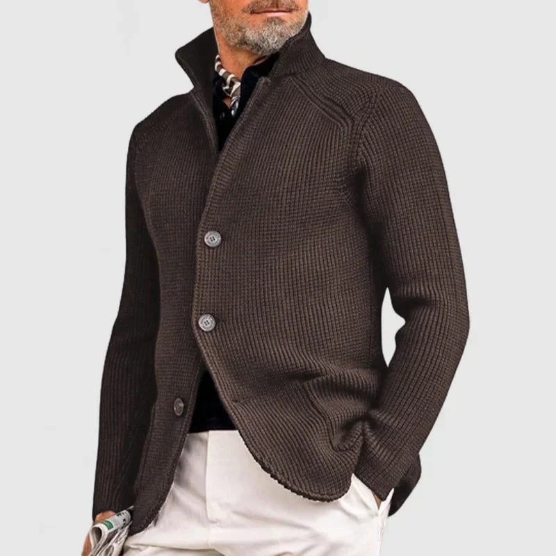 Maester – Eleganter Langarm Cardigan Mit Knöpfen