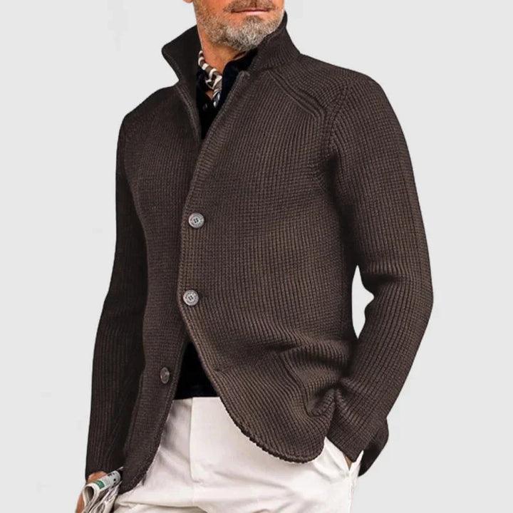 Maester – Eleganter Langarm Cardigan Mit Knöpfen