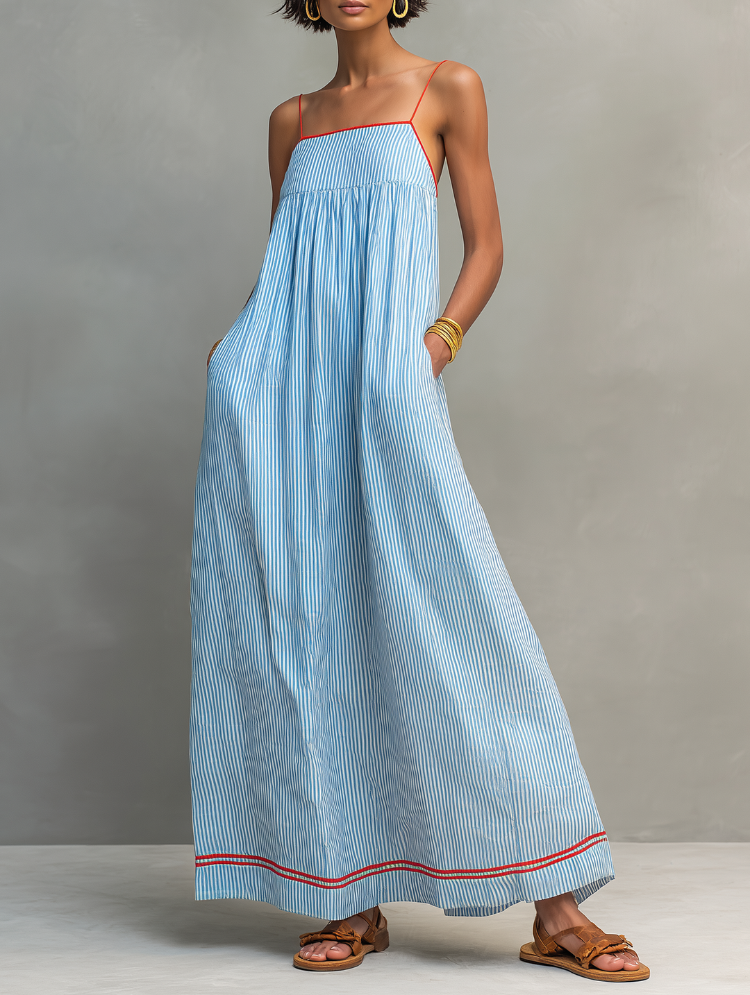 Aliyeva – Gestreiftes Maxikleid