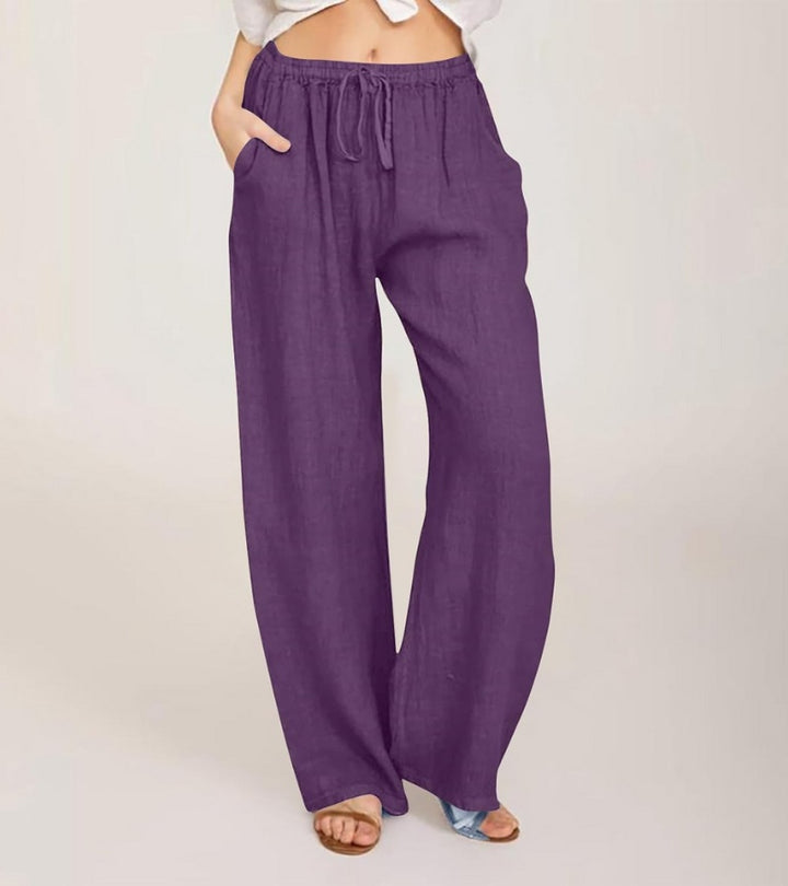 Maialen – Leinenhose Mit Weitem Bein Für Den Sommer