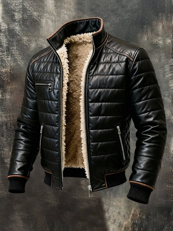 Griezmann – Vintage Outdoor Jacke Mit Weichem Leder