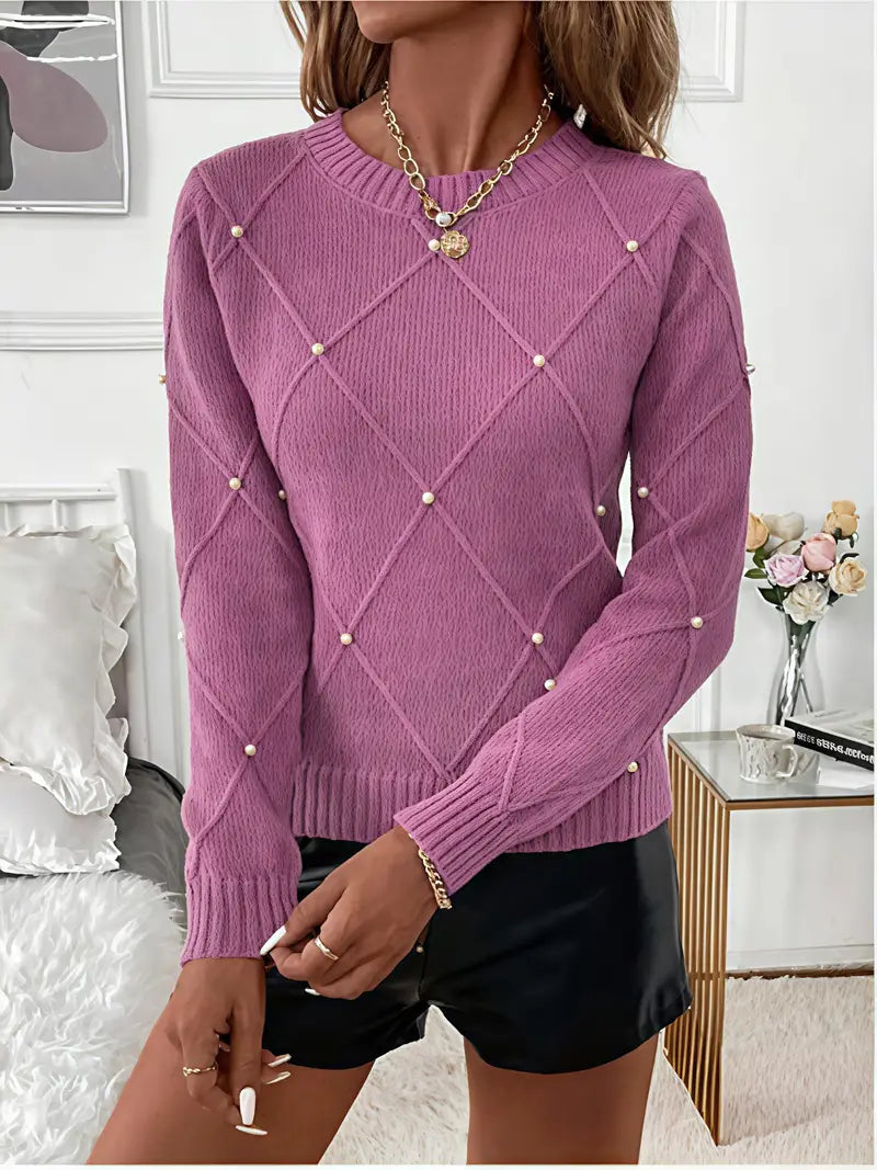 Turid – Eleganter Langarm Strickpullover