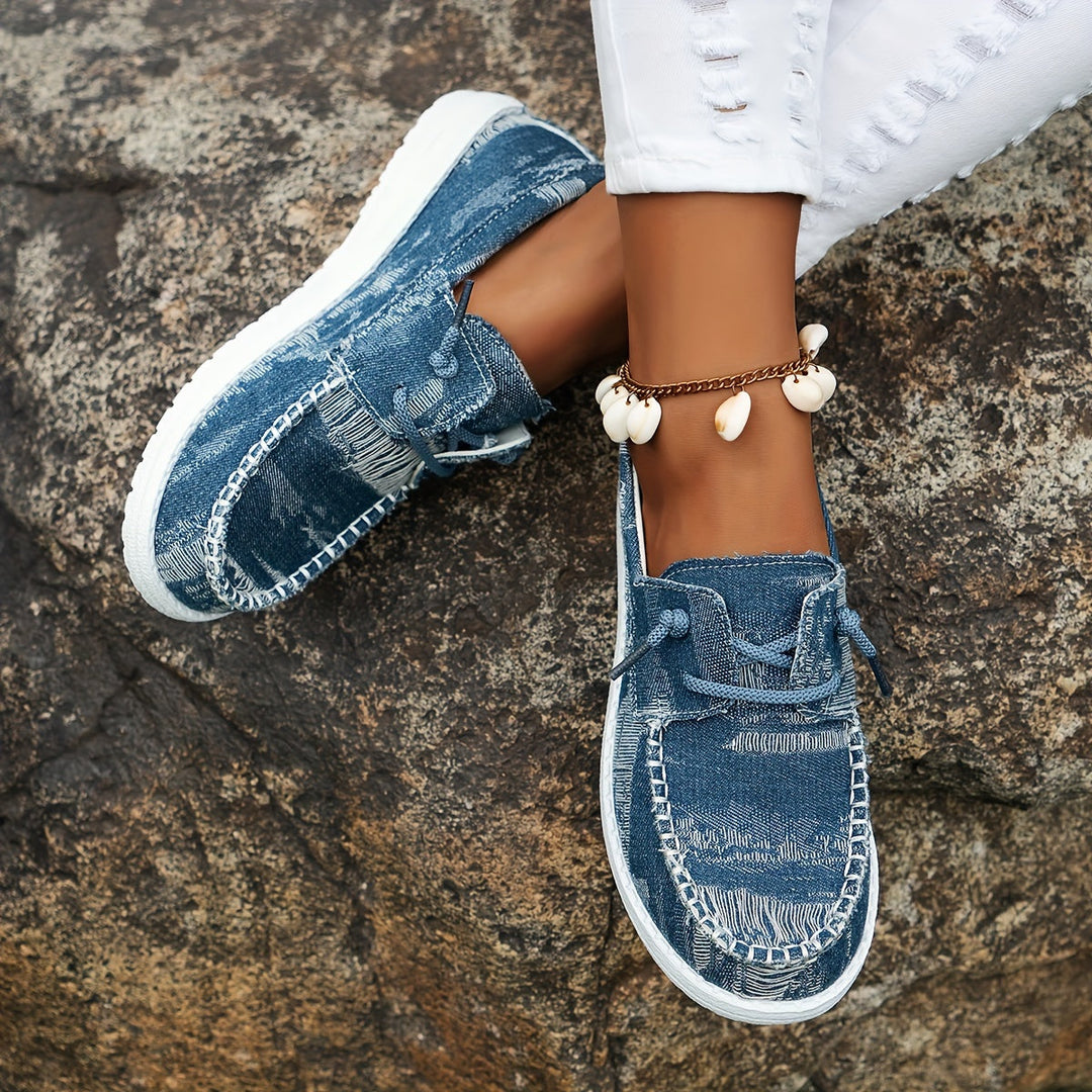 Aigerim - Bequeme Flache Sneaker Mit Schnürung