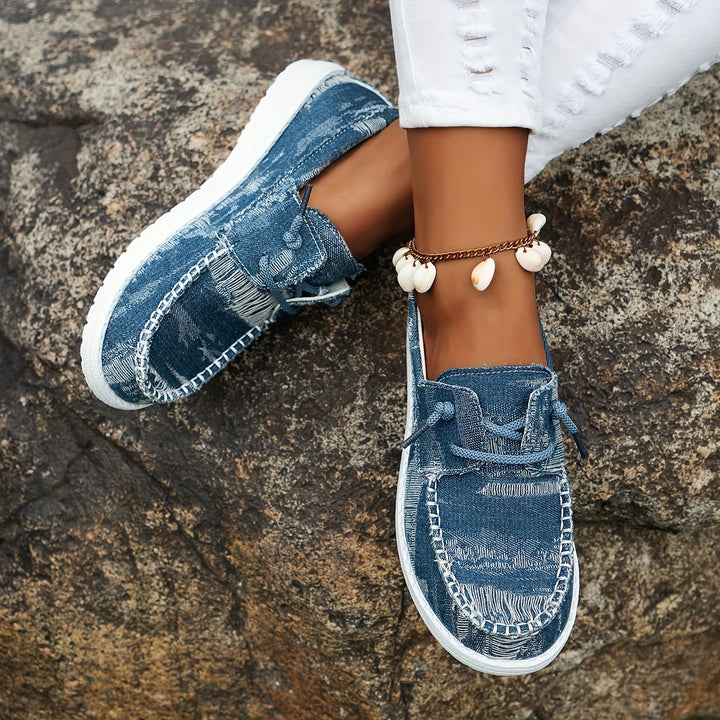 Aigerim - Bequeme Flache Sneaker Mit Schnürung