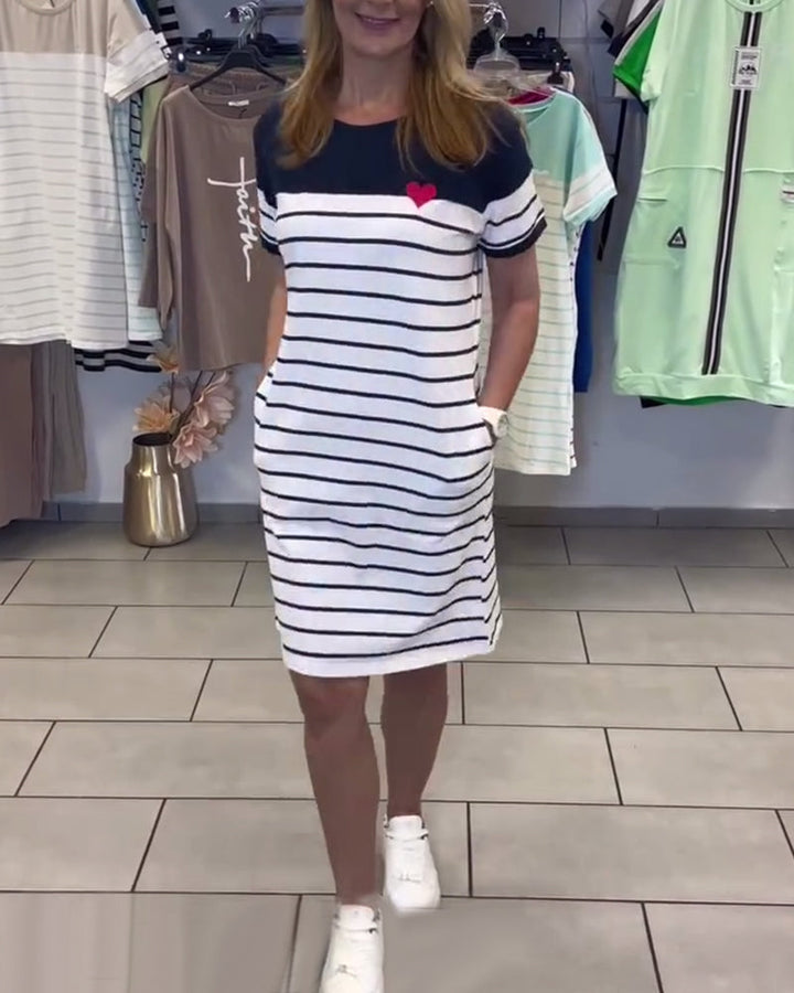 Luella - Lässiges Gestreiftes Kleid Mit Rundhalsausschnitt