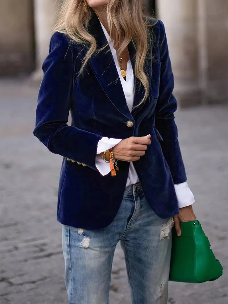 Elīna – Modischer Samt Blazer