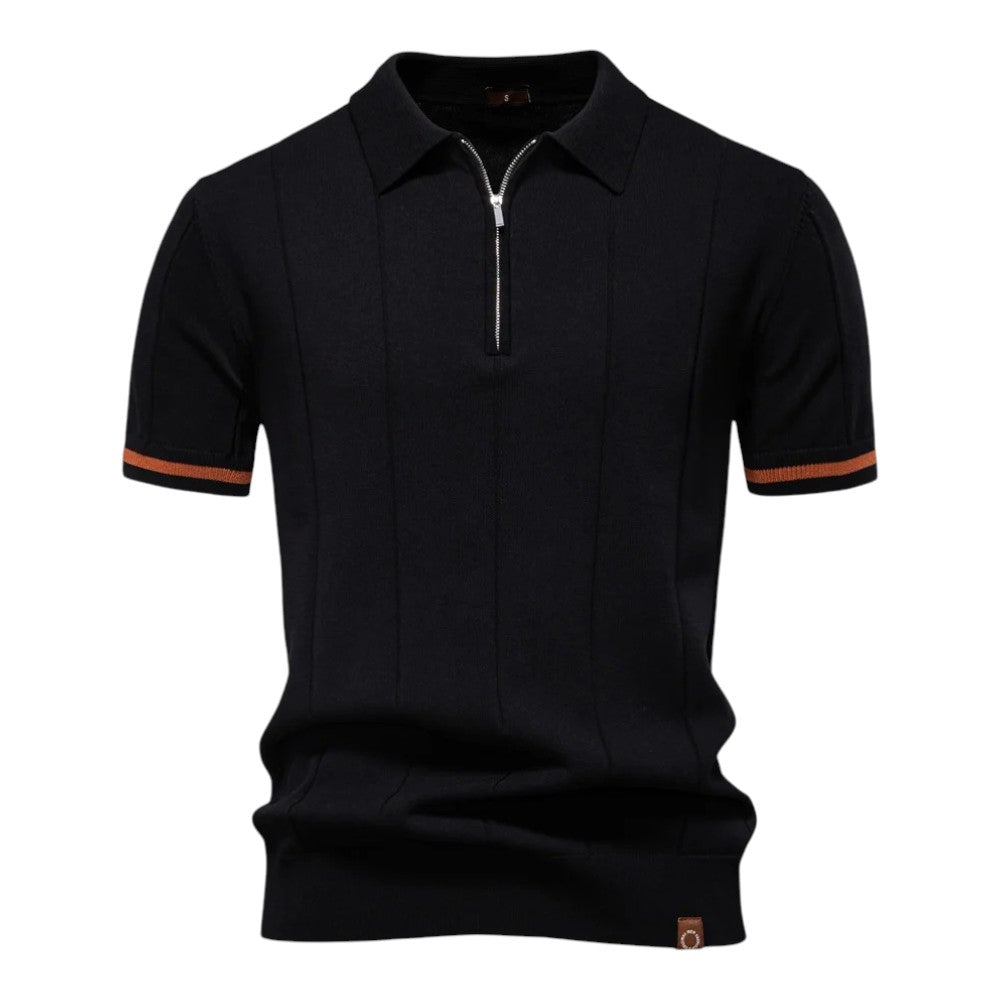 Johncena – Lässiges Polohemd Mit Reißverschluss Im Sportstil