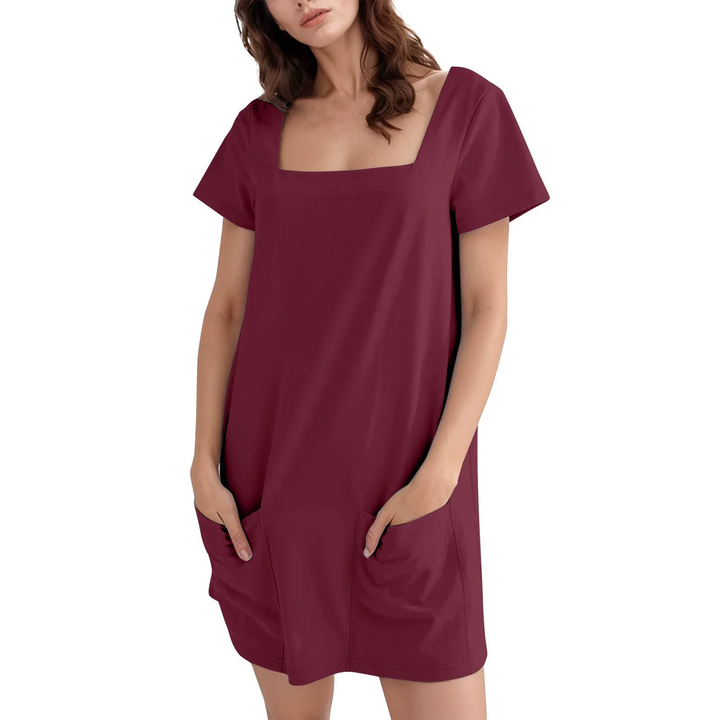 Denisse – Kurzarmkleid Mit Taschen